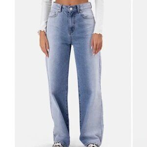 Adika size XS High Wide Leg Raw Hem Ankle Jeans